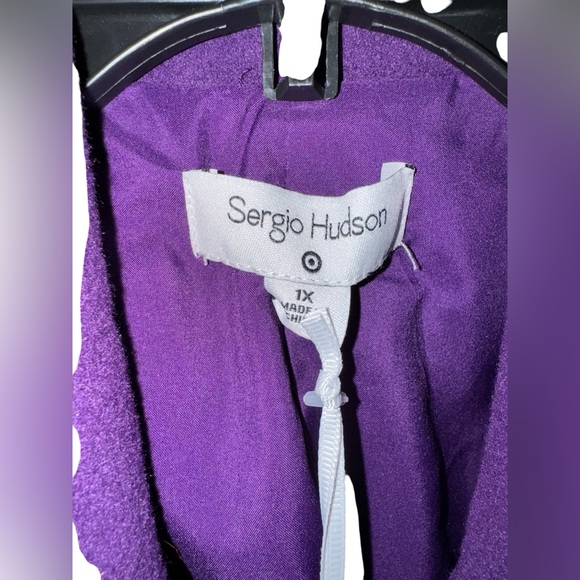 14. Sergio Hudson x Target Tailored Long Overcoat Purple Coat NWT Size 1x NWT SD - Picture 8 of 10
